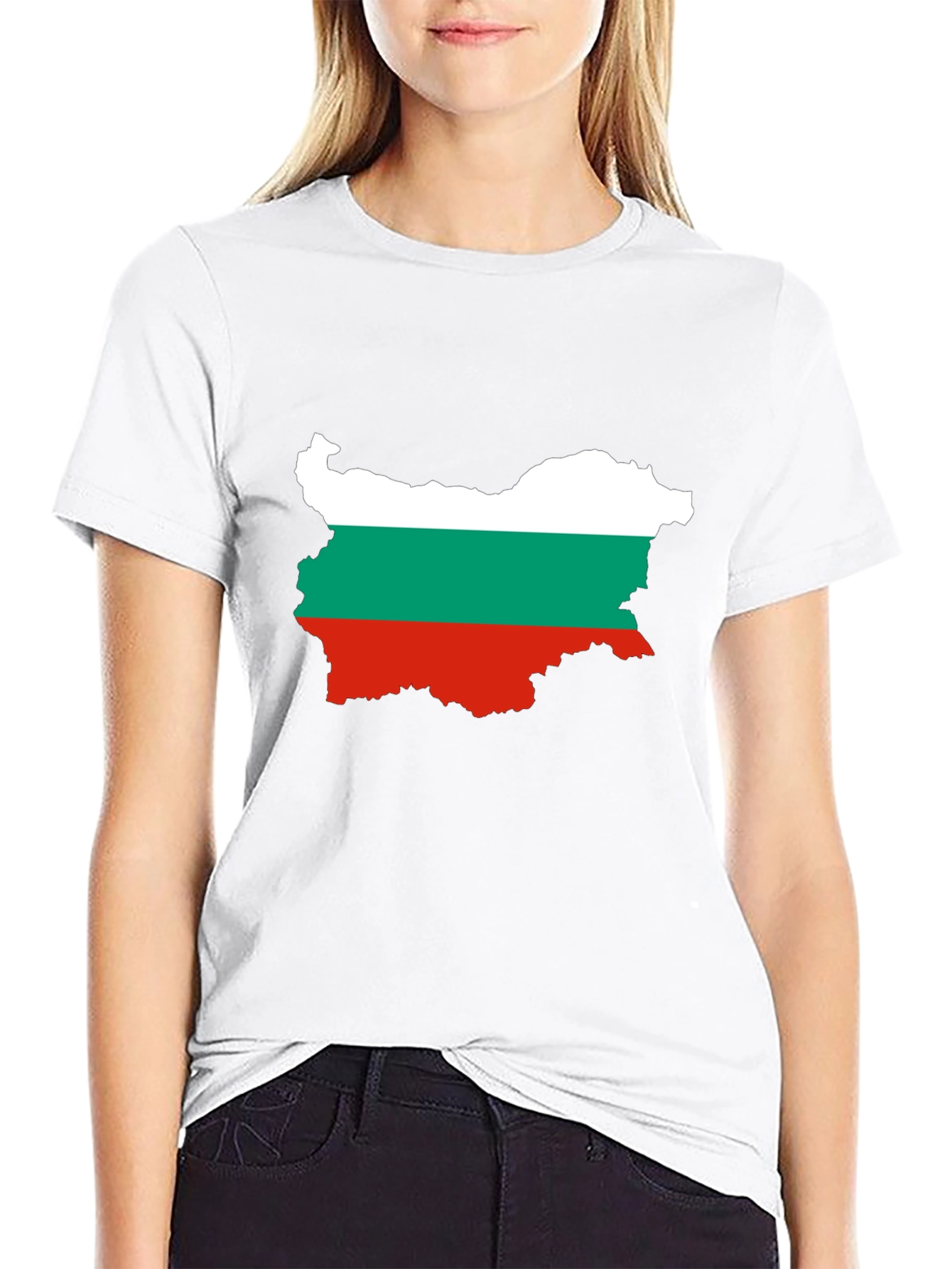 Bulgaria Flag Map Graphic Tee