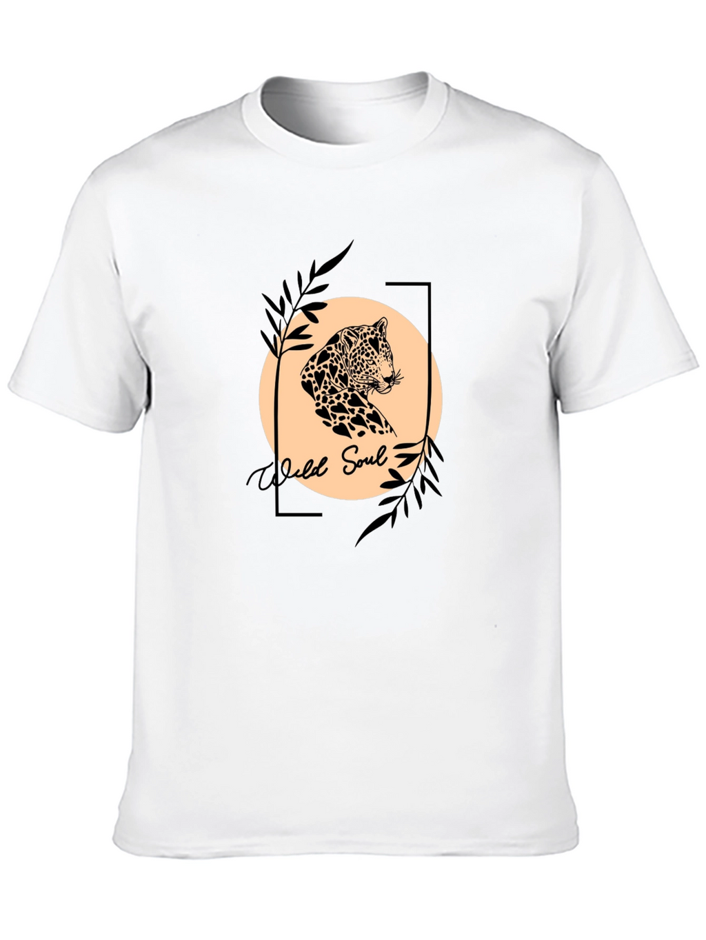 Wild Soul Graphic Tee - Leopard Print Design