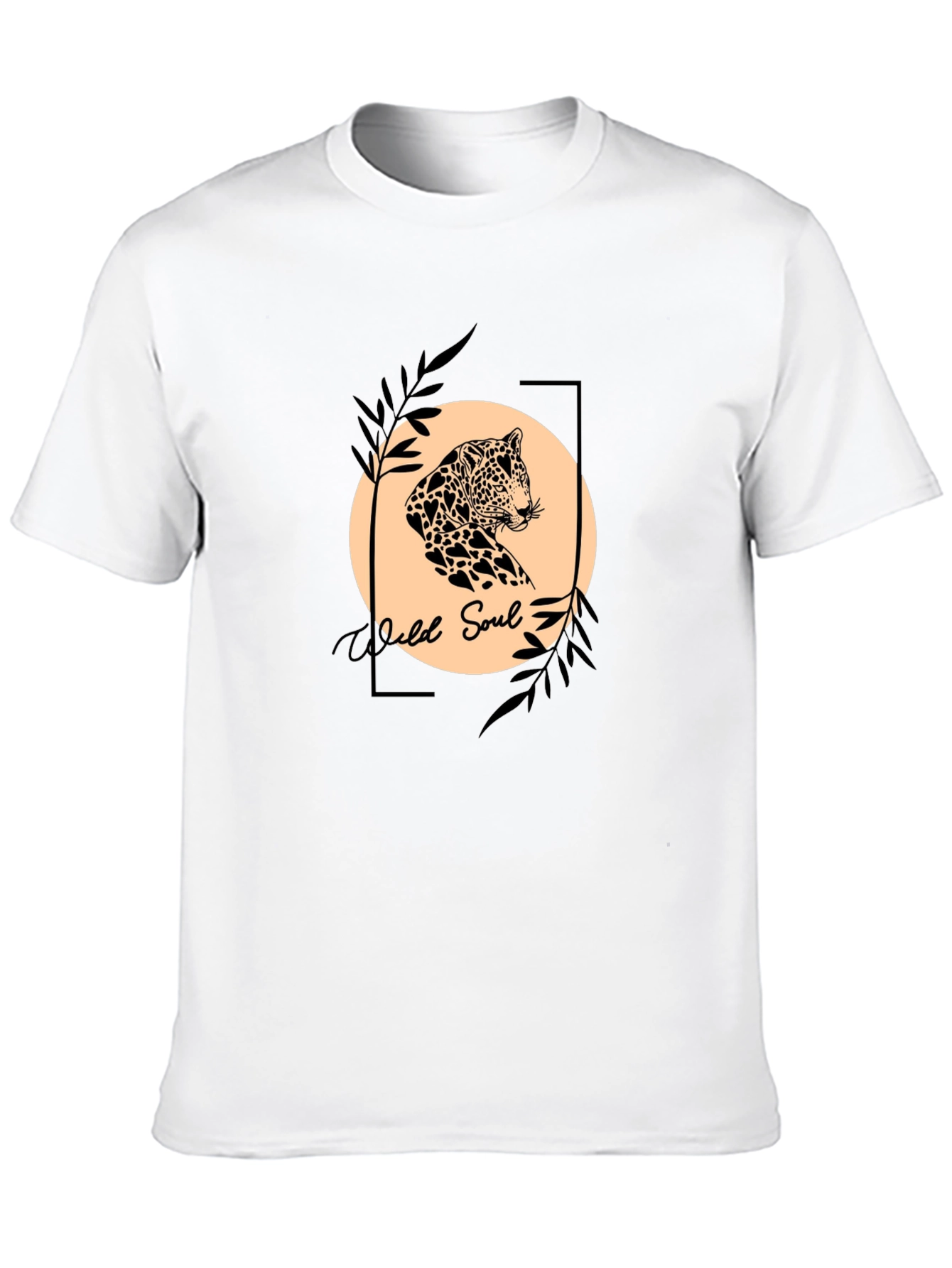 Wild Soul Graphic Tee - Leopard Print Design