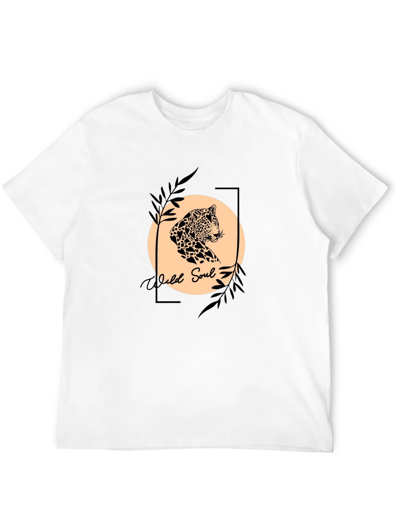 Wild Soul Graphic Tee - Leopard Print Design