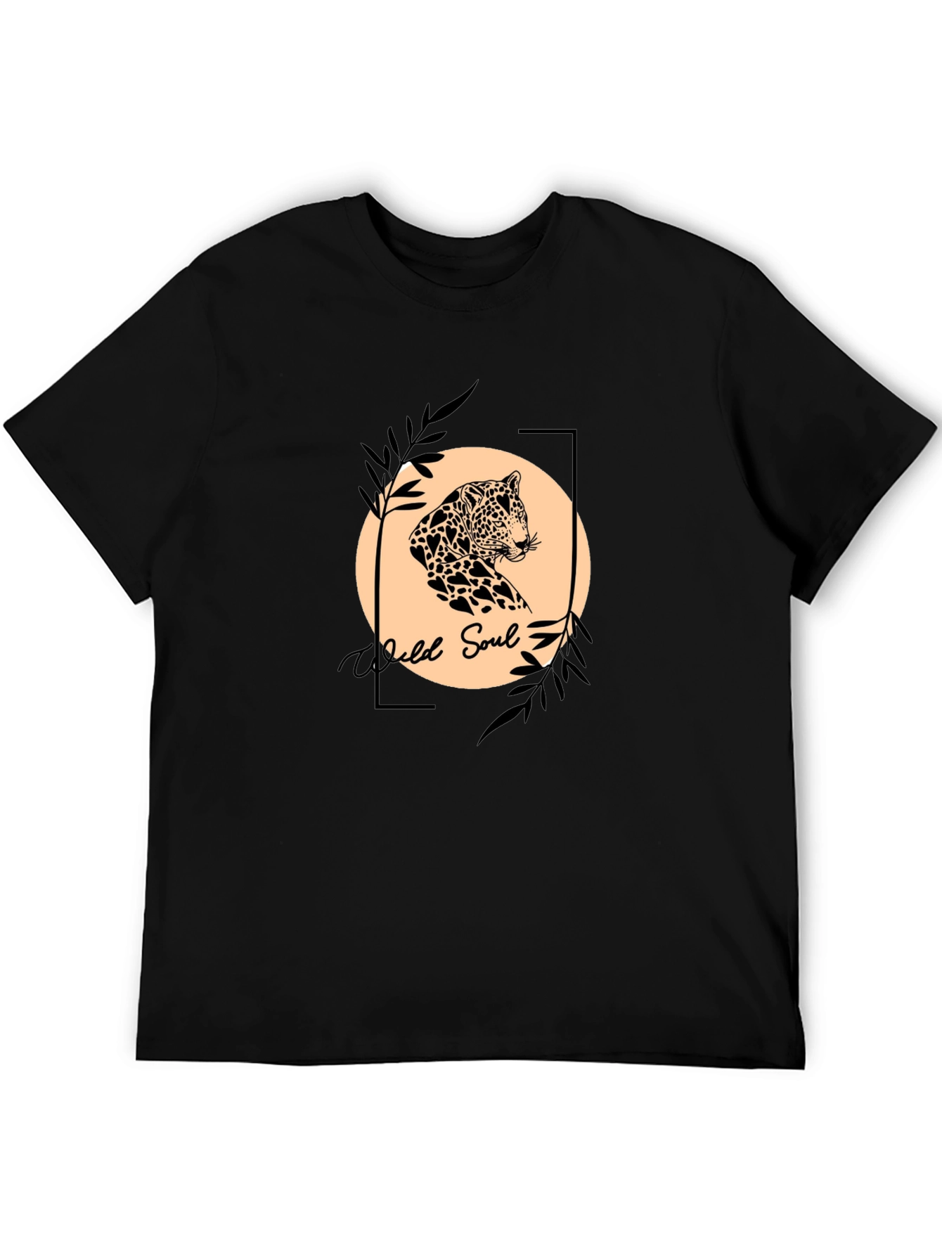 Wild Soul Graphic Tee - Leopard Print Design