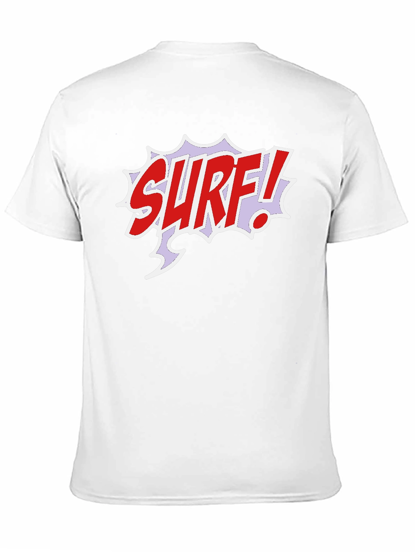 Surf Comic Style Black T-Shirt