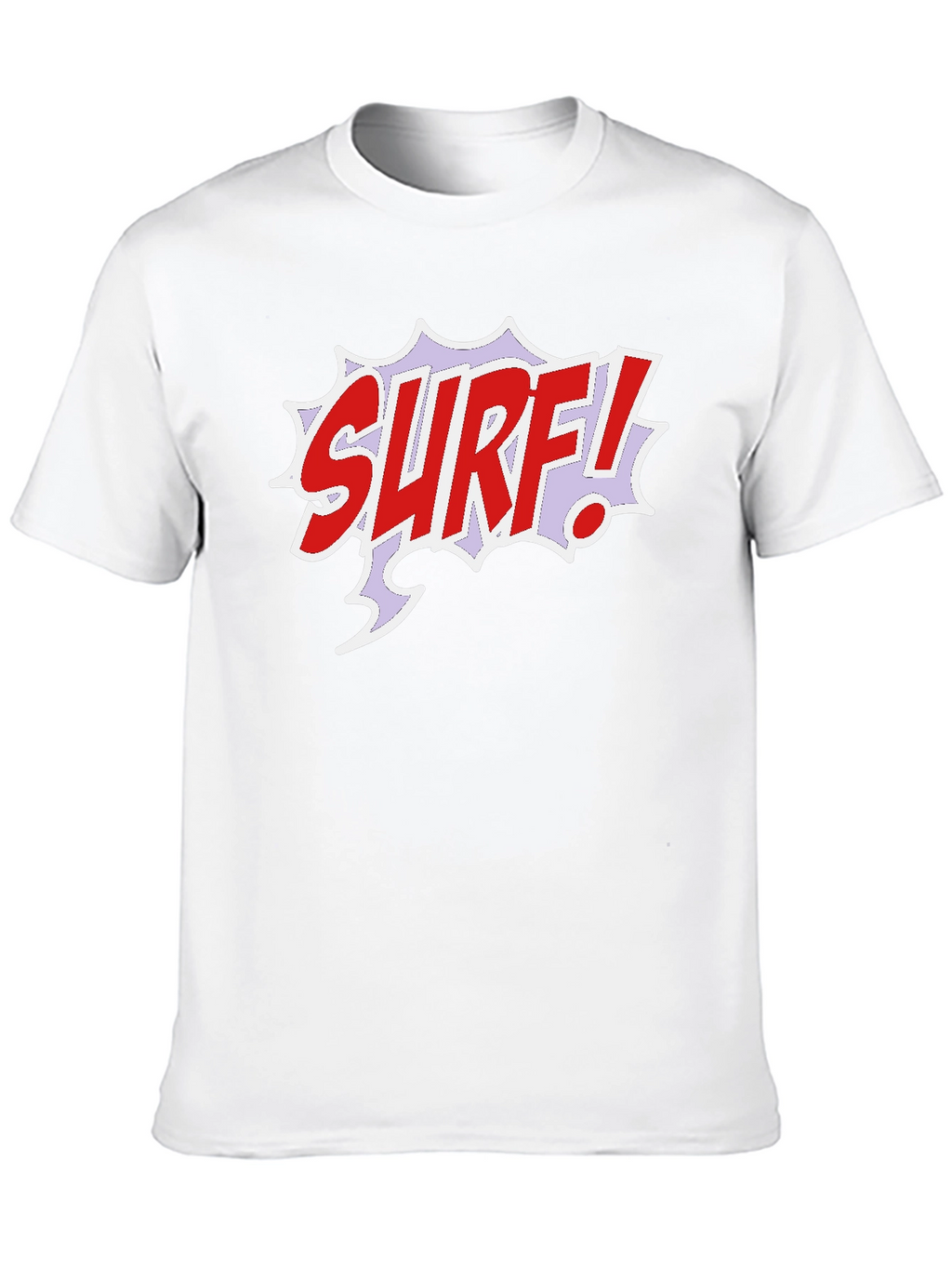 Surf Comic Style Black T-Shirt
