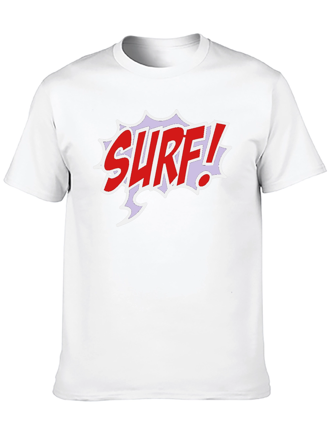 Surf Comic Style Black T-Shirt