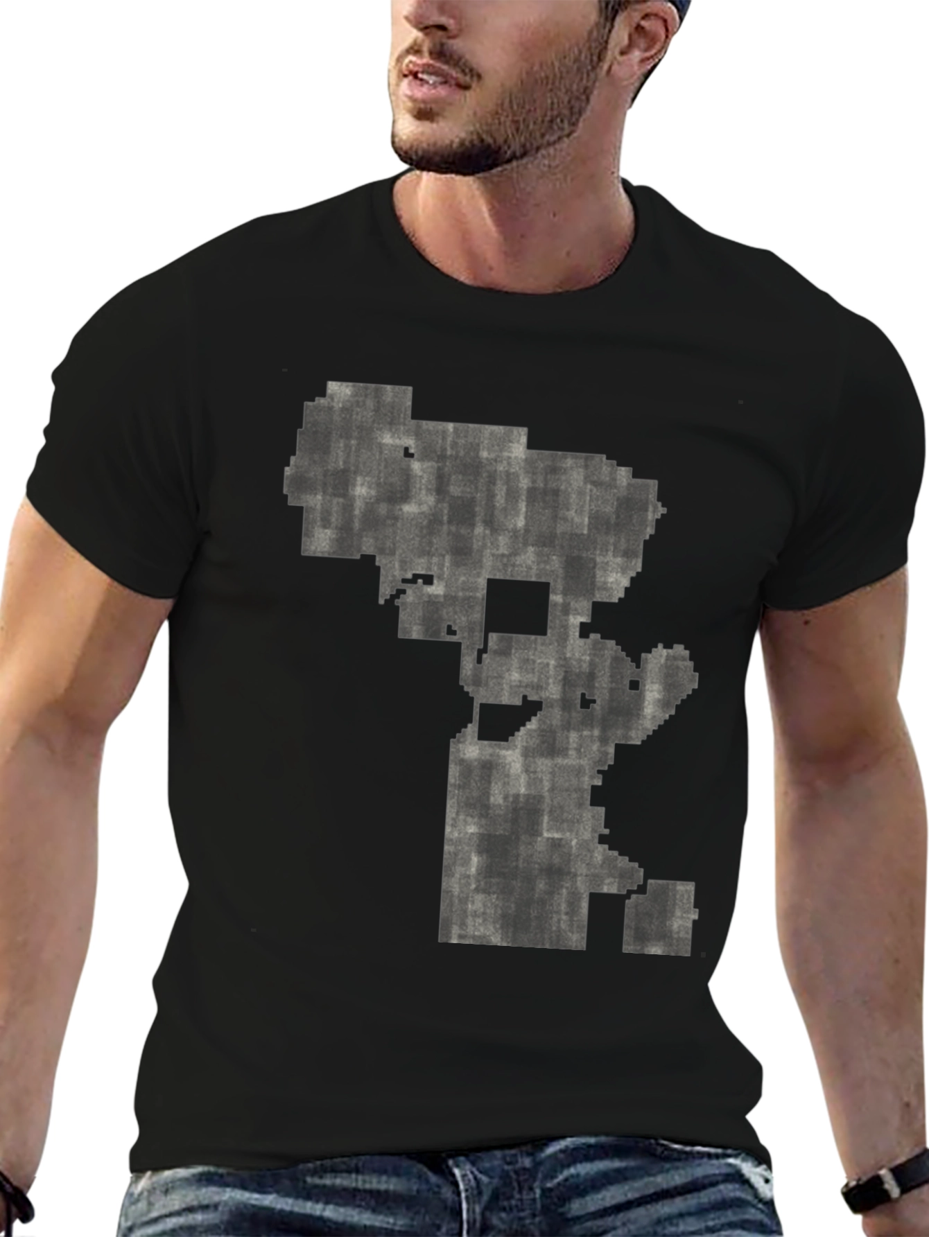 Pixel Art Black T-Shirt