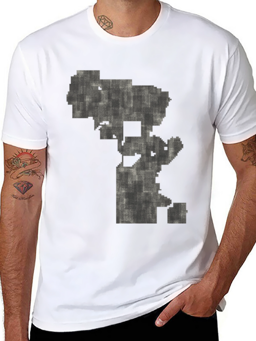 Pixel Art Black T-Shirt