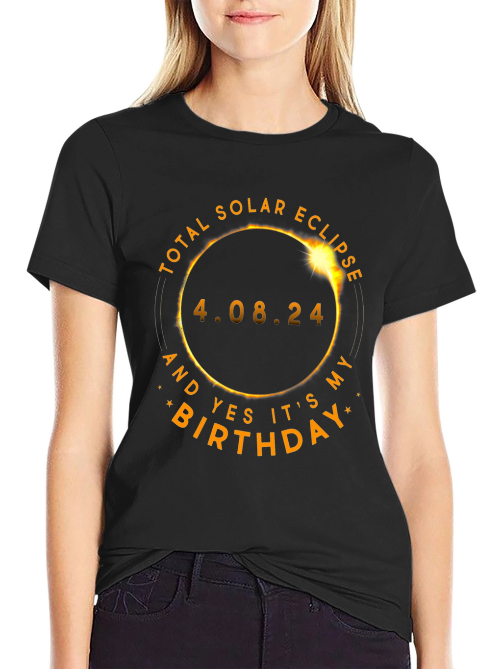 Total Solar Eclipse Birthday T-Shirt - April 8 2024