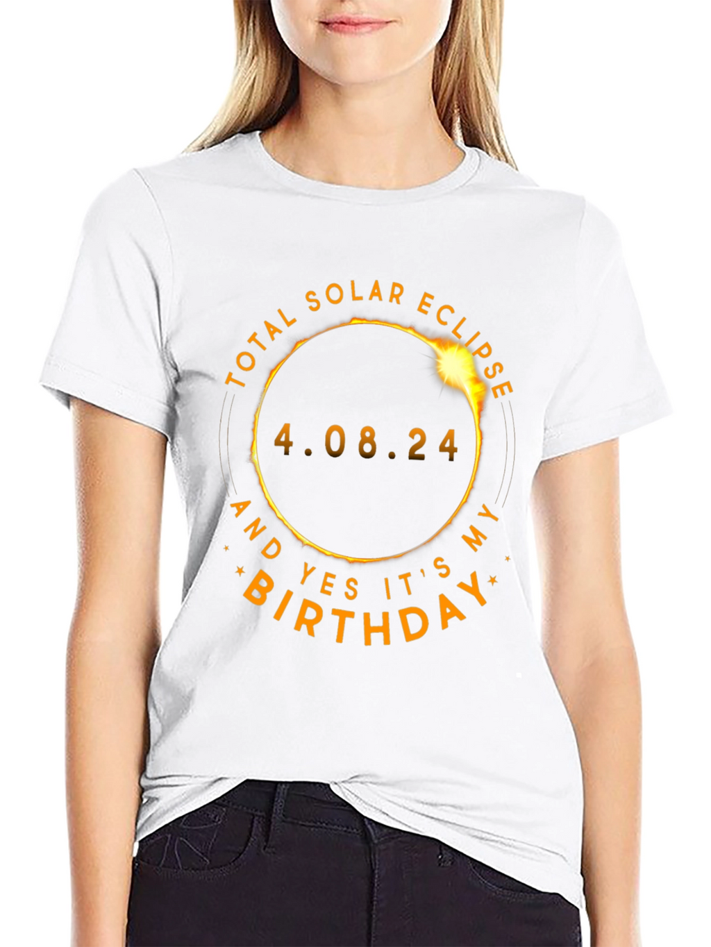 Total Solar Eclipse Birthday T-Shirt - April 8 2024