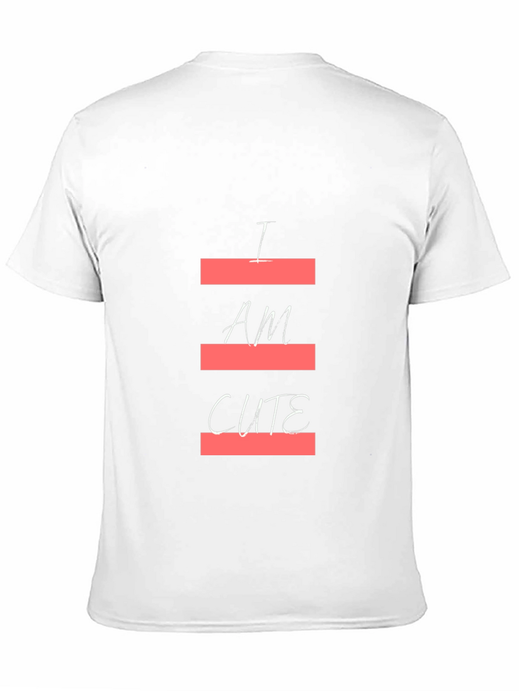 I Am Cute Graphic Print Black T-Shirt