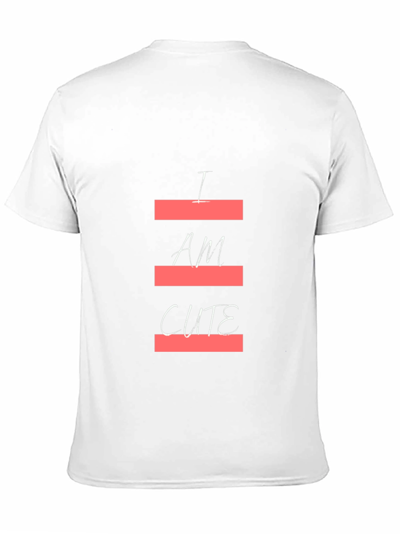 I Am Cute Graphic Print Black T-Shirt