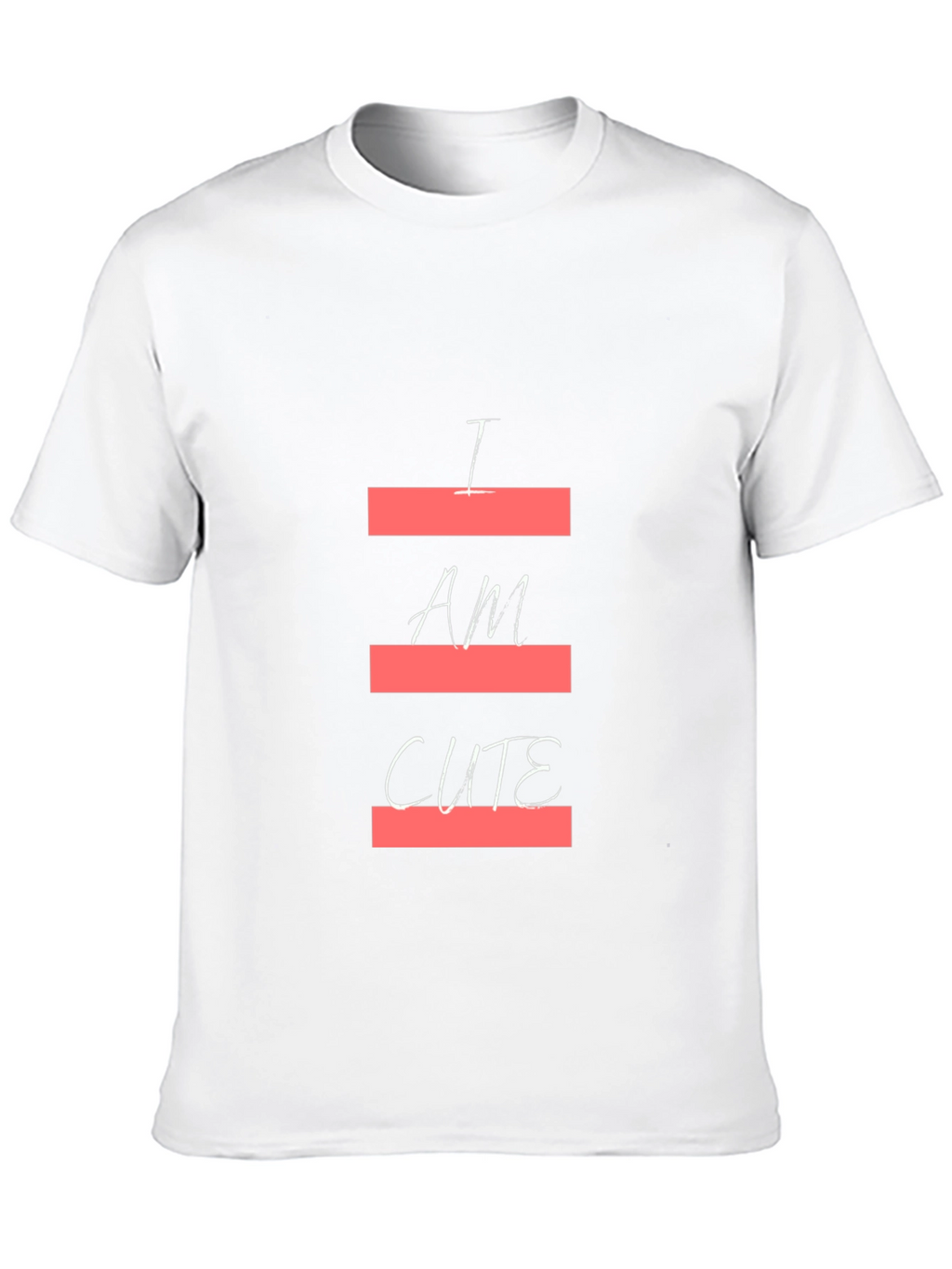 I Am Cute Graphic Print Black T-Shirt