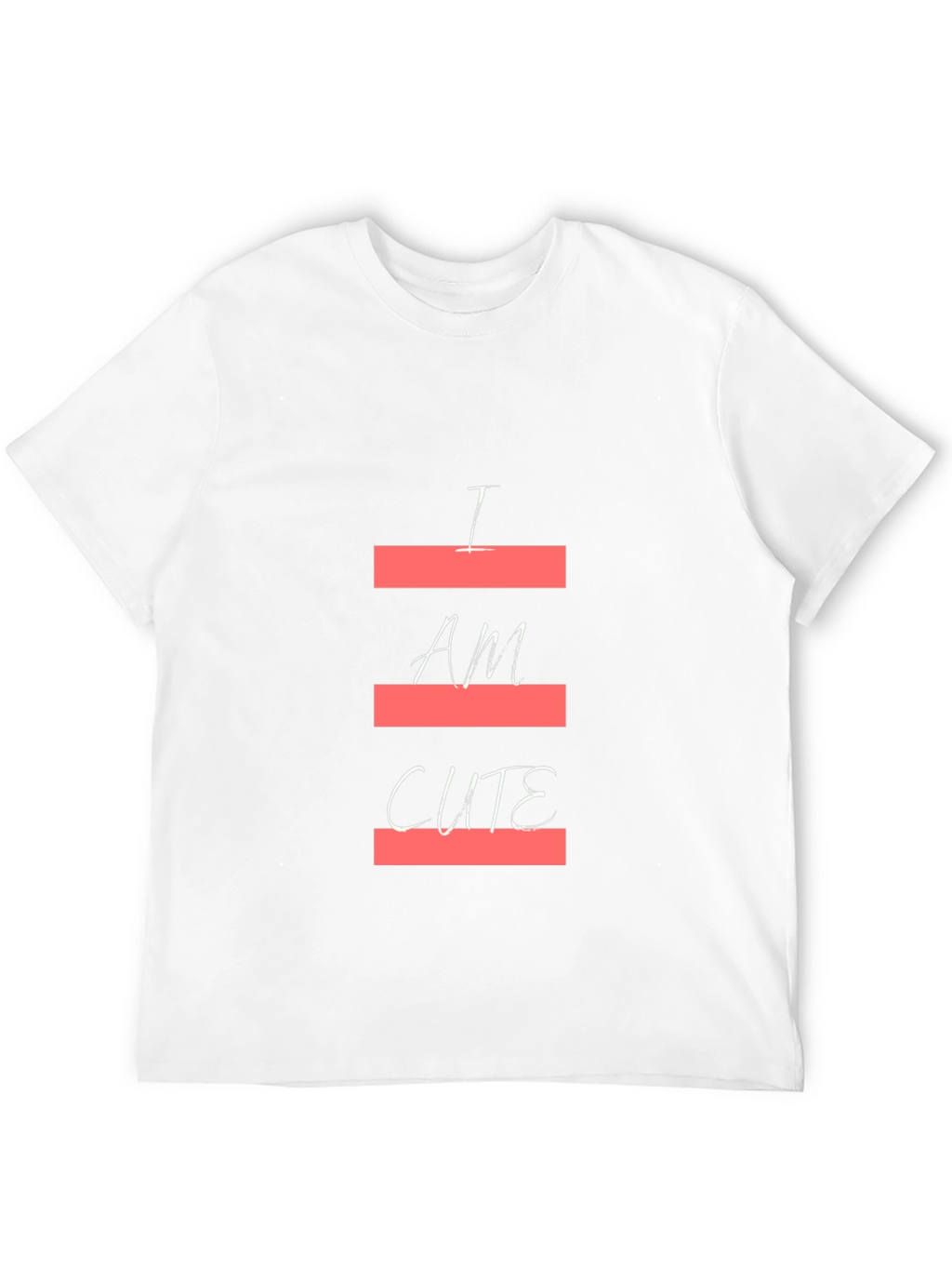 I Am Cute Graphic Print Black T-Shirt