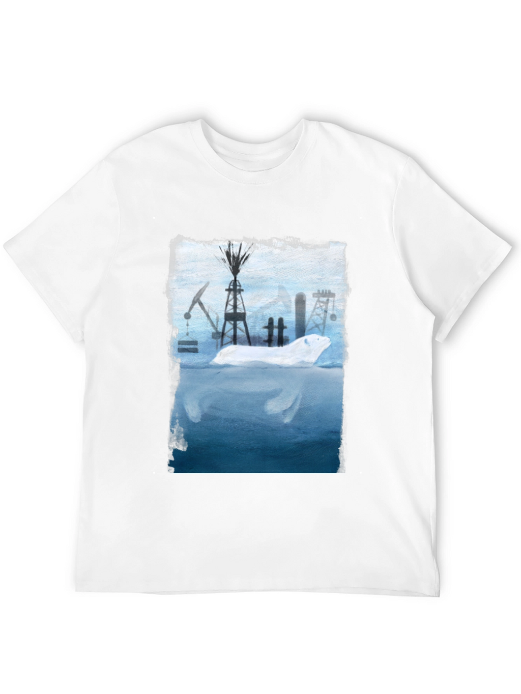 Polar Bear Oil Field Graphic T-Shirt