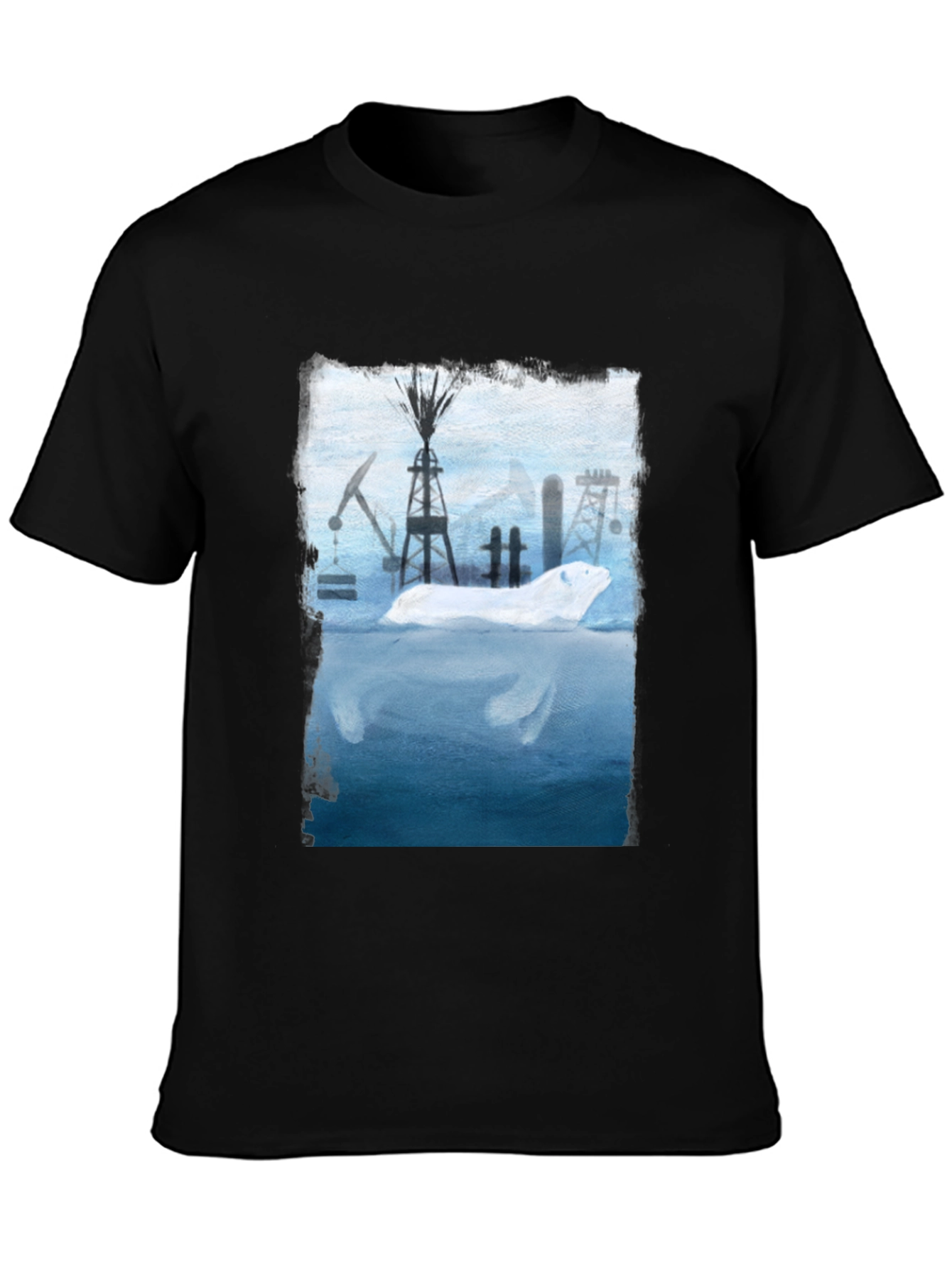 Polar Bear Oil Field Graphic T-Shirt