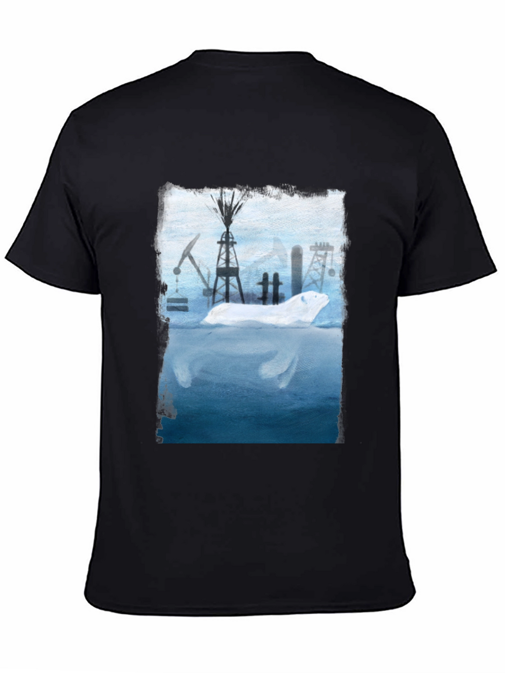 Polar Bear Oil Field Graphic T-Shirt