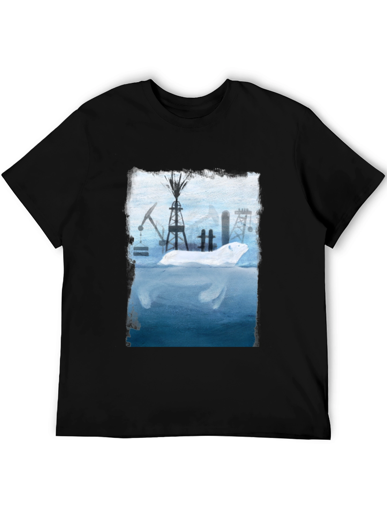 Polar Bear Oil Field Graphic T-Shirt