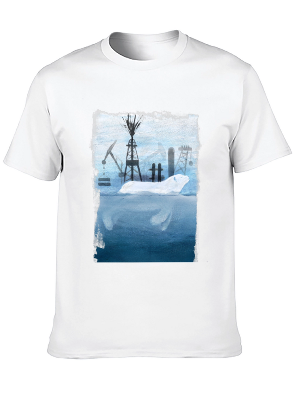 Polar Bear Oil Field Graphic T-Shirt