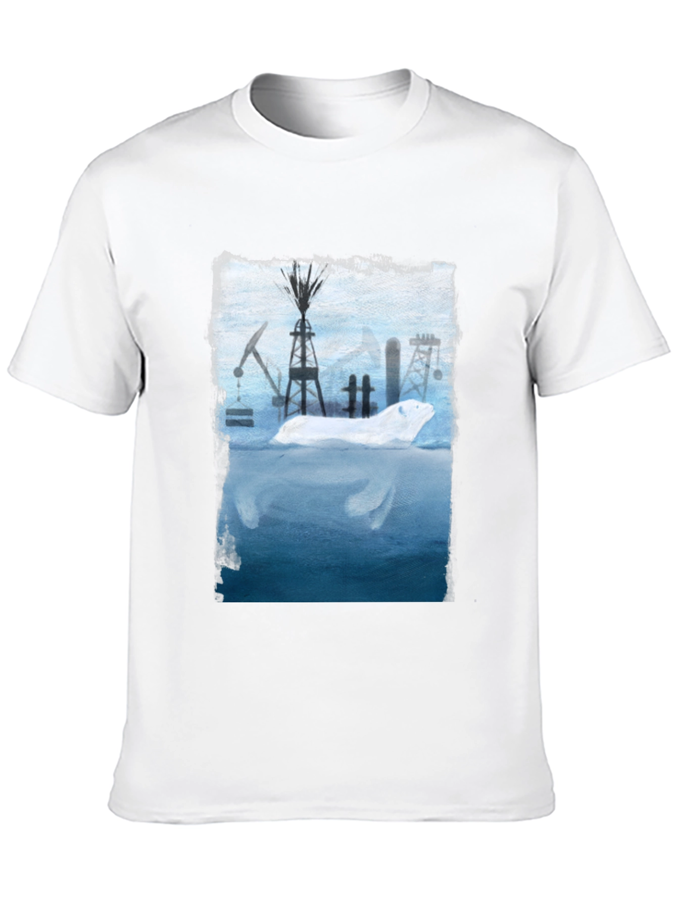 Polar Bear Oil Field Graphic T-Shirt