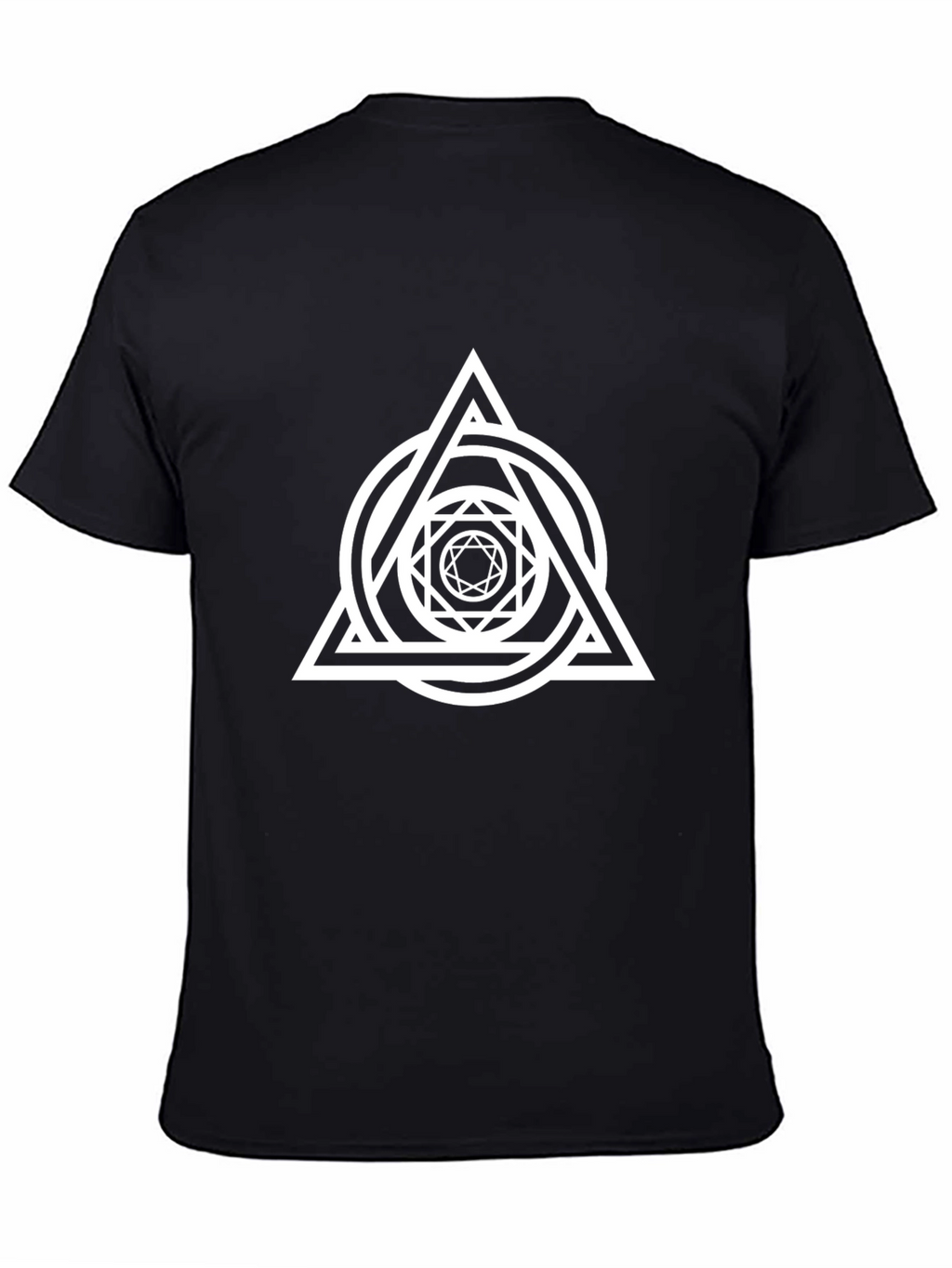 Geometric Print Black T-Shirt