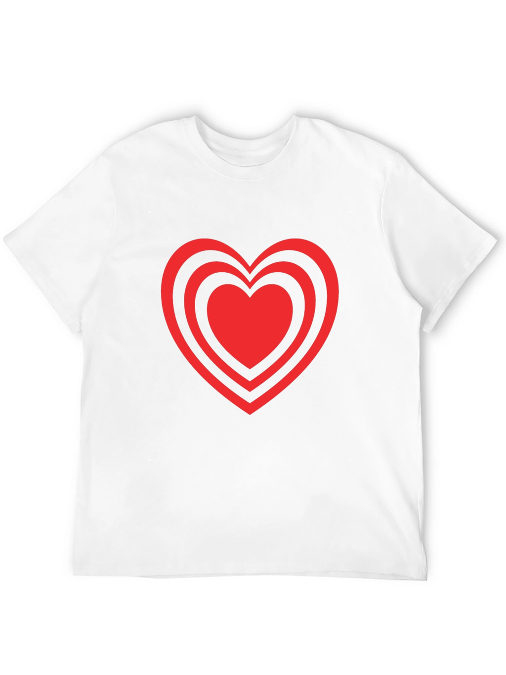 Heart Design Black T-Shirt