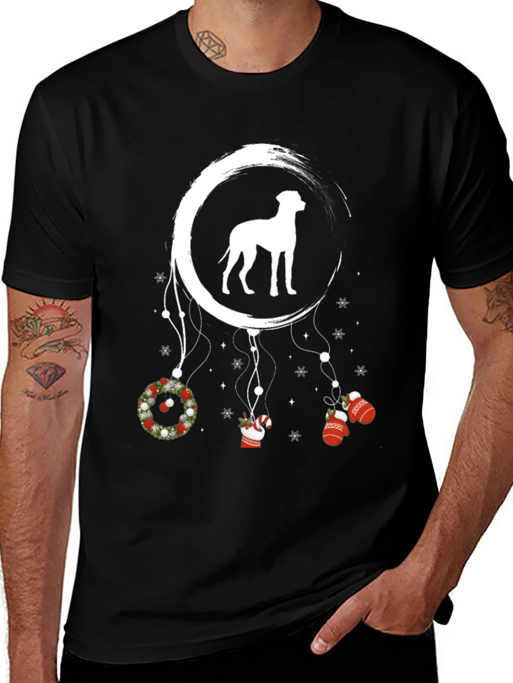 Dog Christmas Dreamcatcher Tee