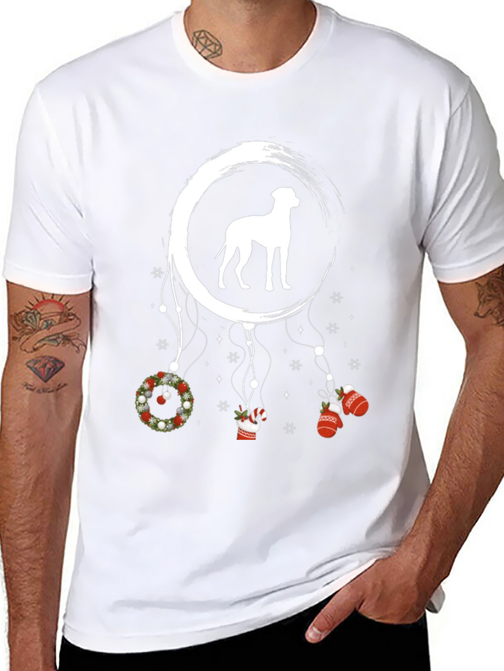 Dog Christmas Dreamcatcher Tee