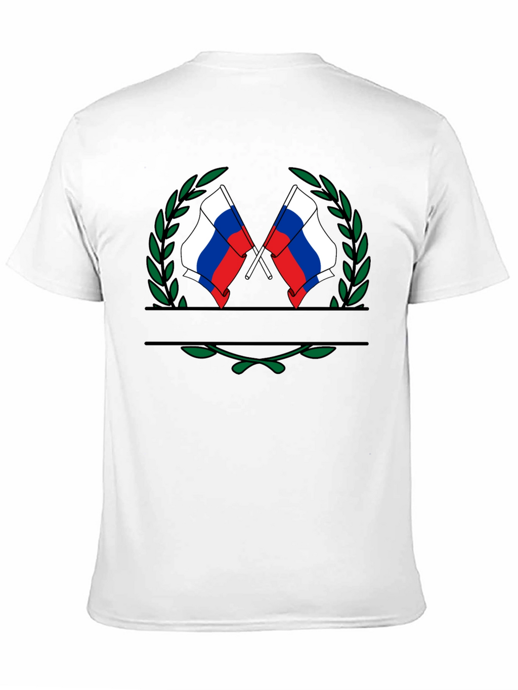 Russian Flag Emblem Black T-Shirt