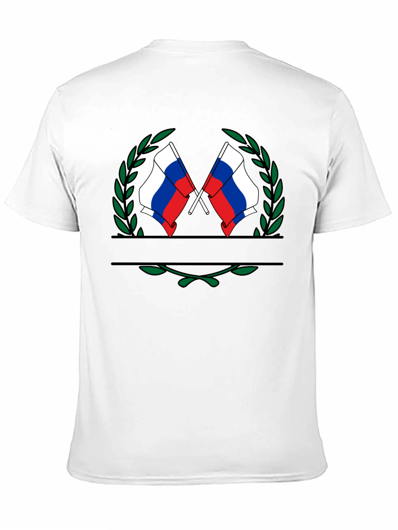 Russian Flag Emblem Black T-Shirt
