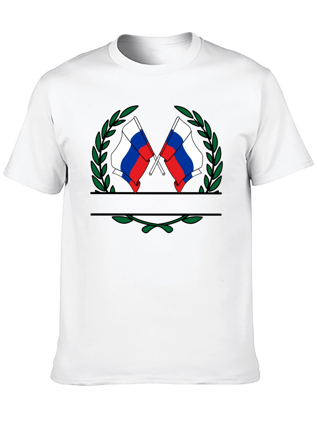 Russian Flag Emblem Black T-Shirt
