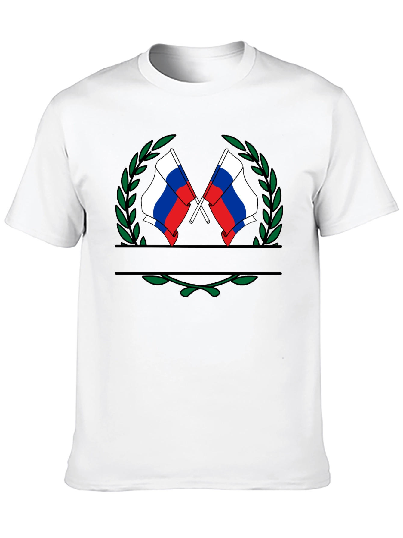Russian Flag Emblem Black T-Shirt