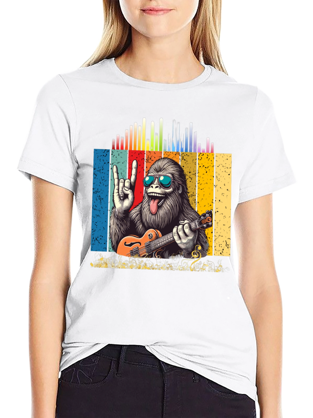 Rockin Yeti Ukulele Player Graphic Tee