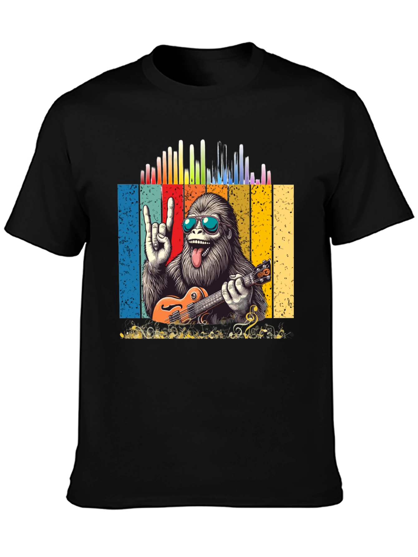 Rockin Yeti Ukulele Player Graphic Tee
