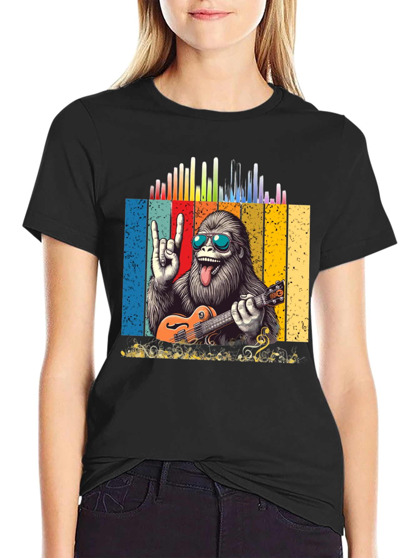 Rockin Yeti Ukulele Player Graphic Tee
