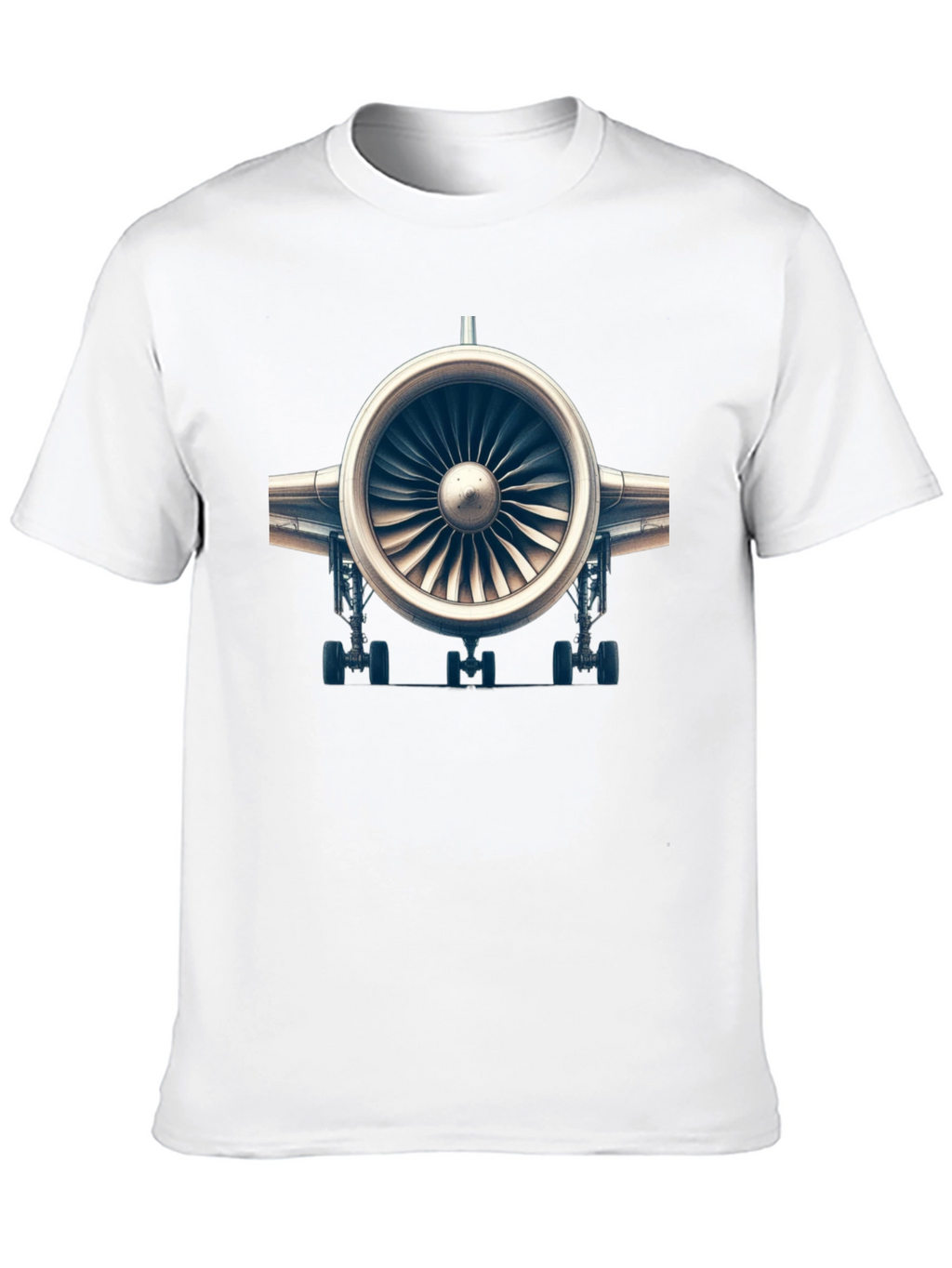 Jet Engine Graphic Tee - Black Cotton Comfort