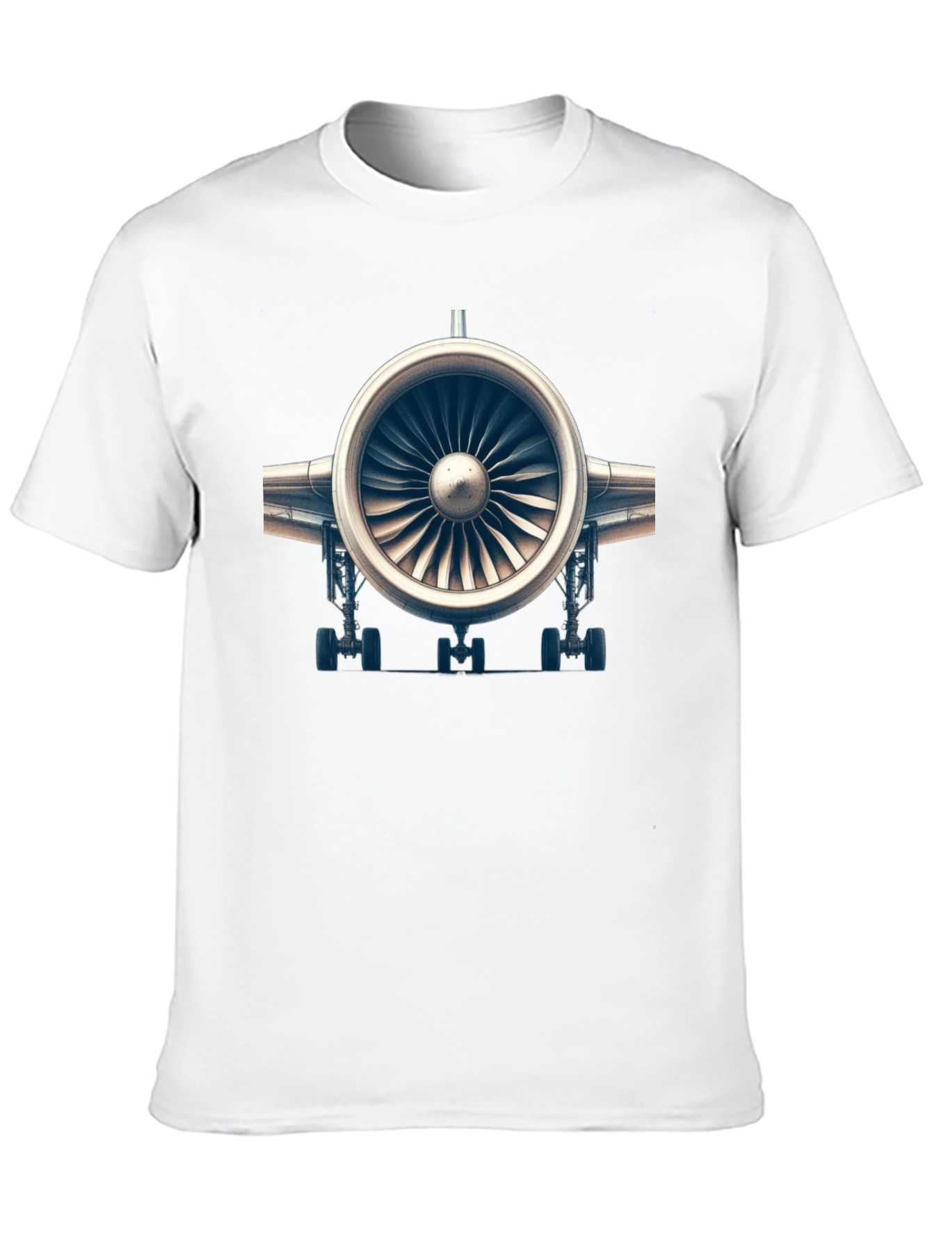 Jet Engine Graphic Tee - Black Cotton Comfort