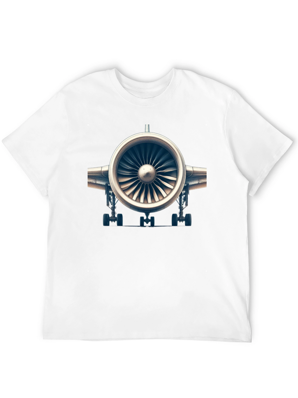 Jet Engine Graphic Tee - Black Cotton Comfort