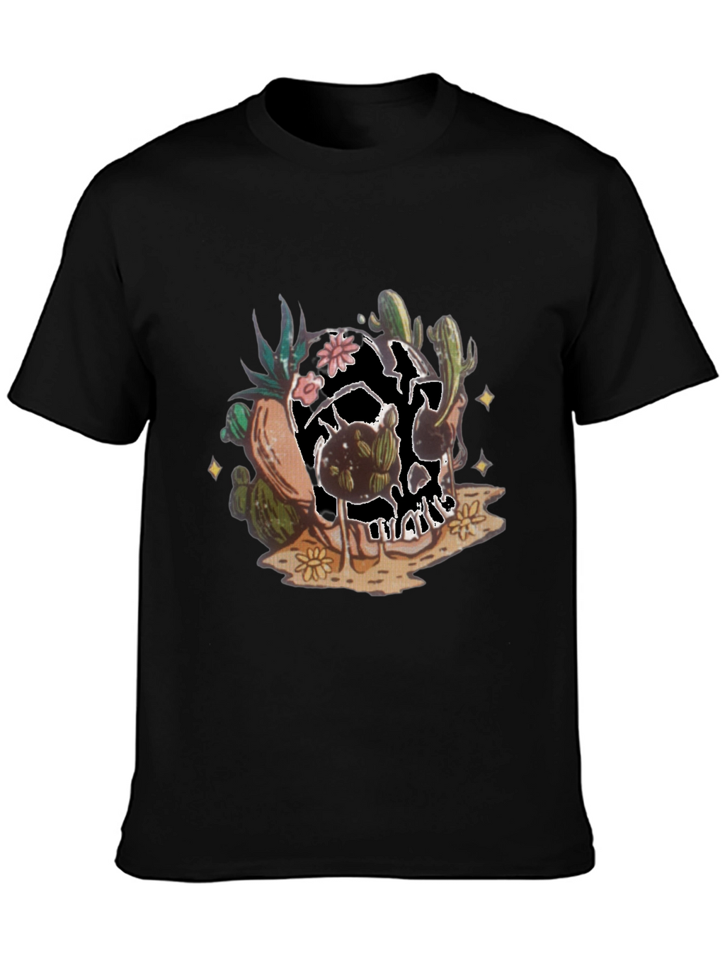 Cactus Skull Graphic Tee - Unique Desert Style