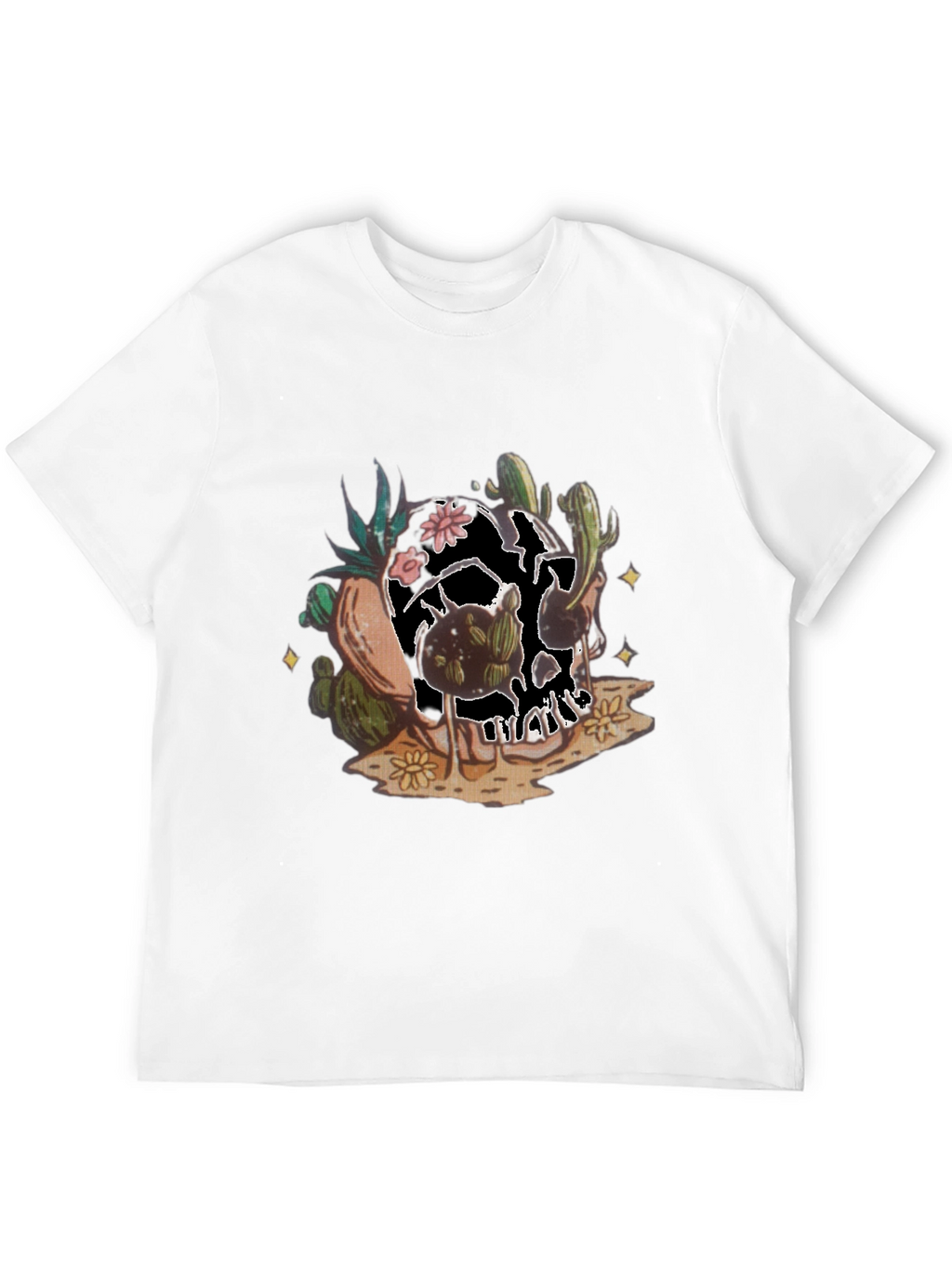 Cactus Skull Graphic Tee - Unique Desert Style