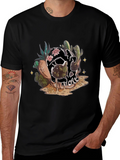 Cactus Skull Graphic Tee - Unique Desert Style