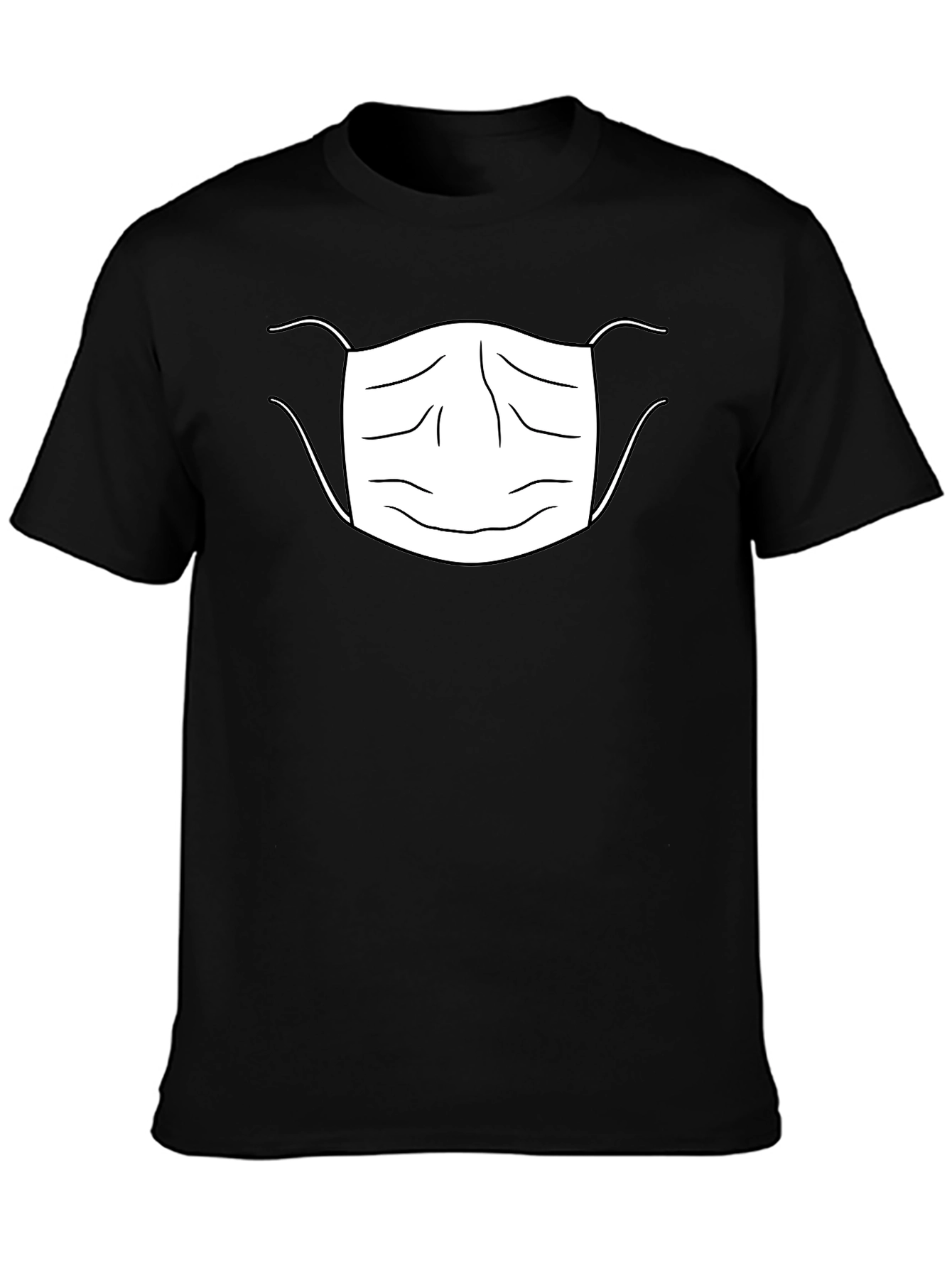 Face Mask Graphic T-Shirt Black Unisex