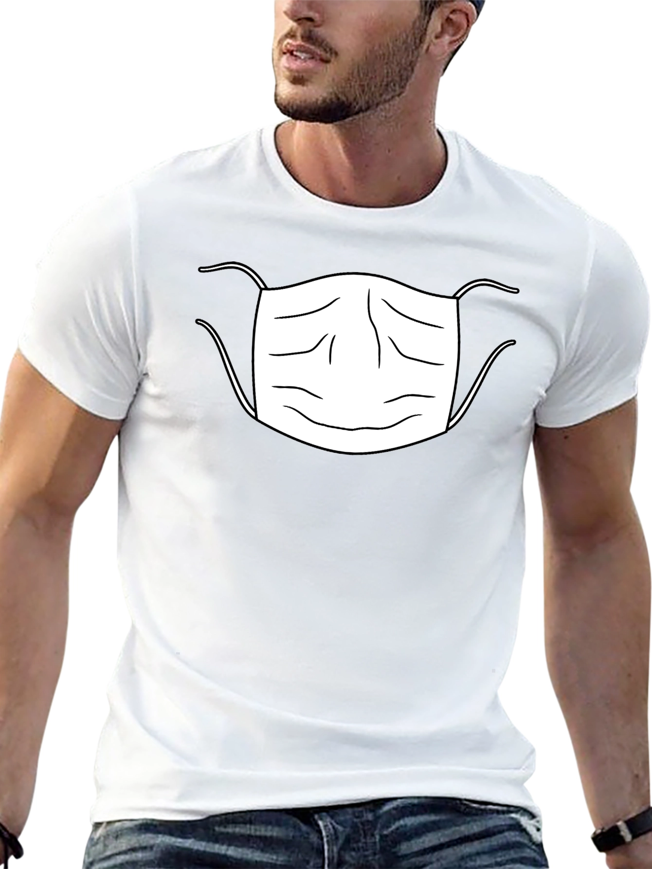 Face Mask Graphic T-Shirt Black Unisex