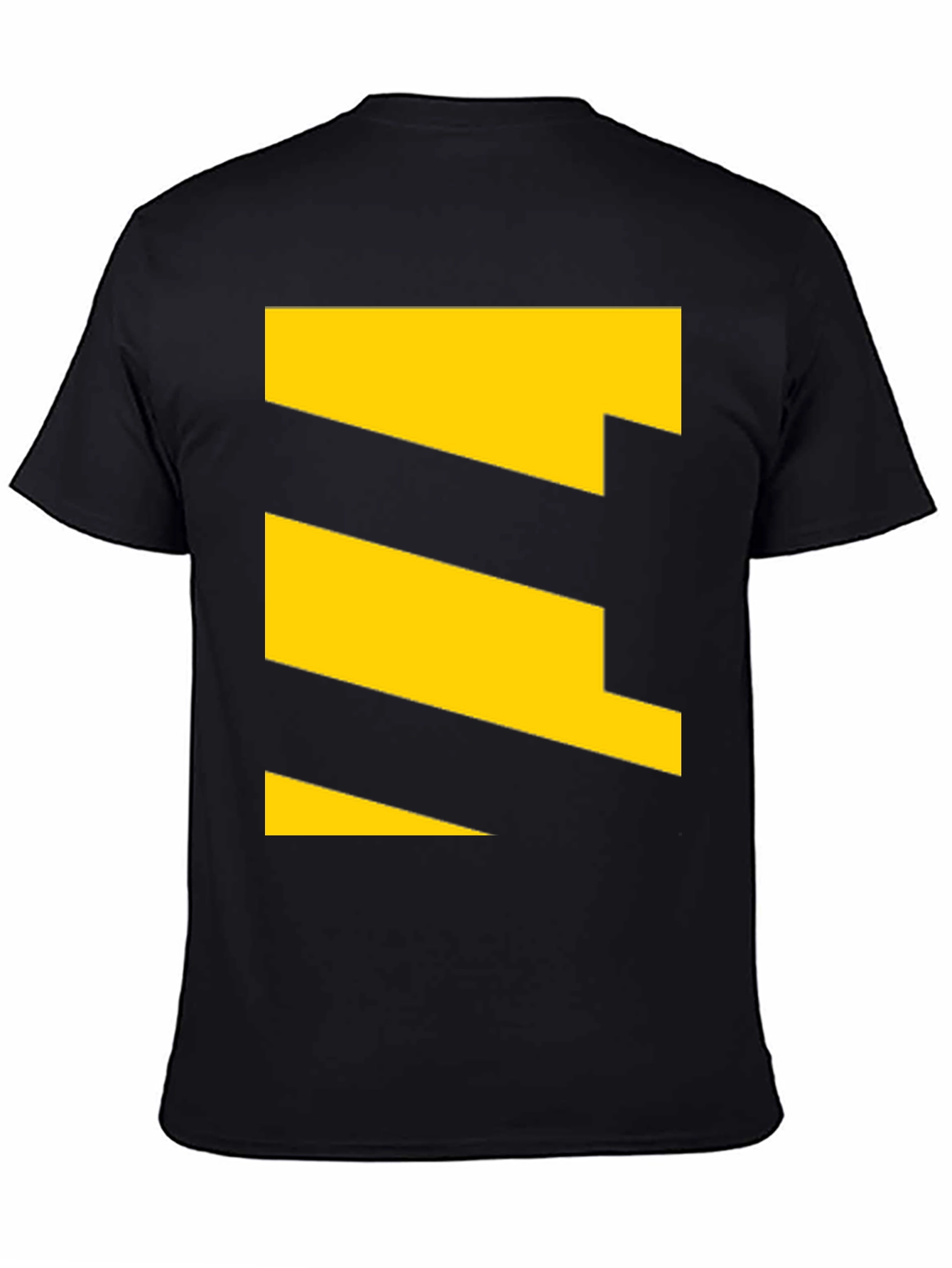 Geometric Yellow Pattern Tee - Modern Casual