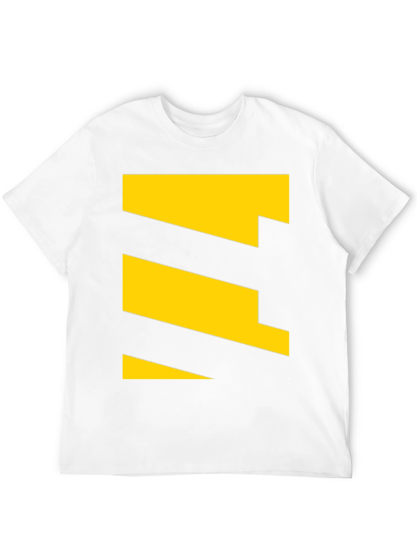 Geometric Yellow Pattern Tee - Modern Casual