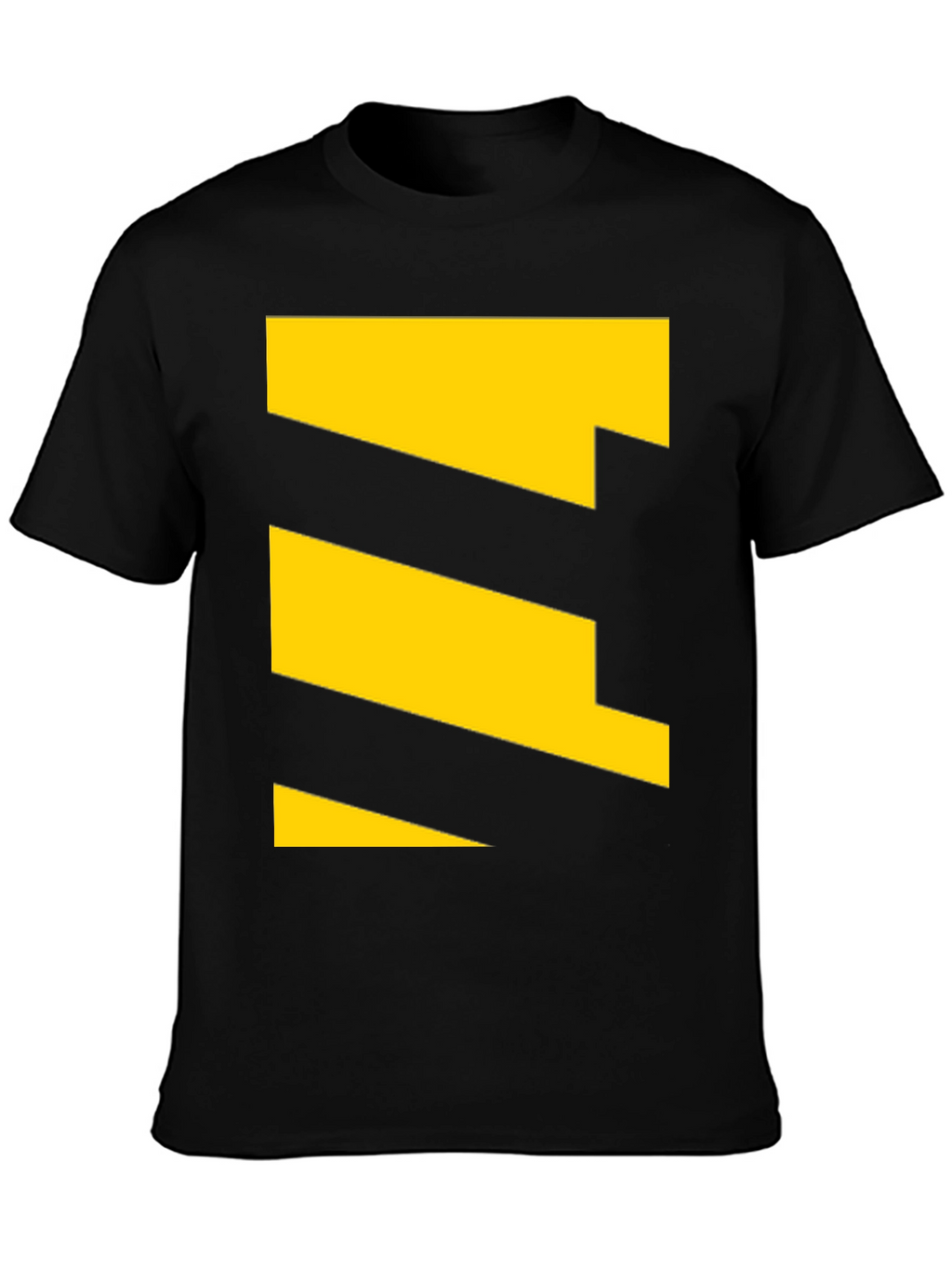 Geometric Yellow Pattern Tee - Modern Casual