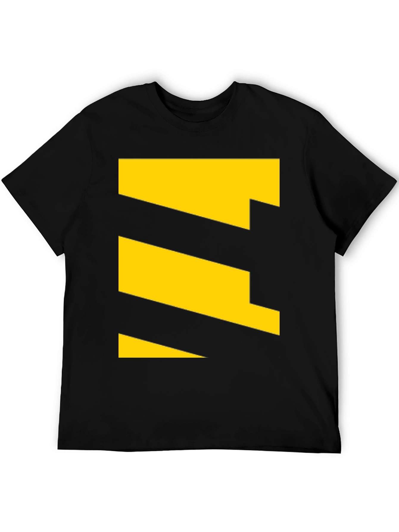 Geometric Yellow Pattern Tee - Modern Casual