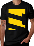 Geometric Yellow Pattern Tee - Modern Casual