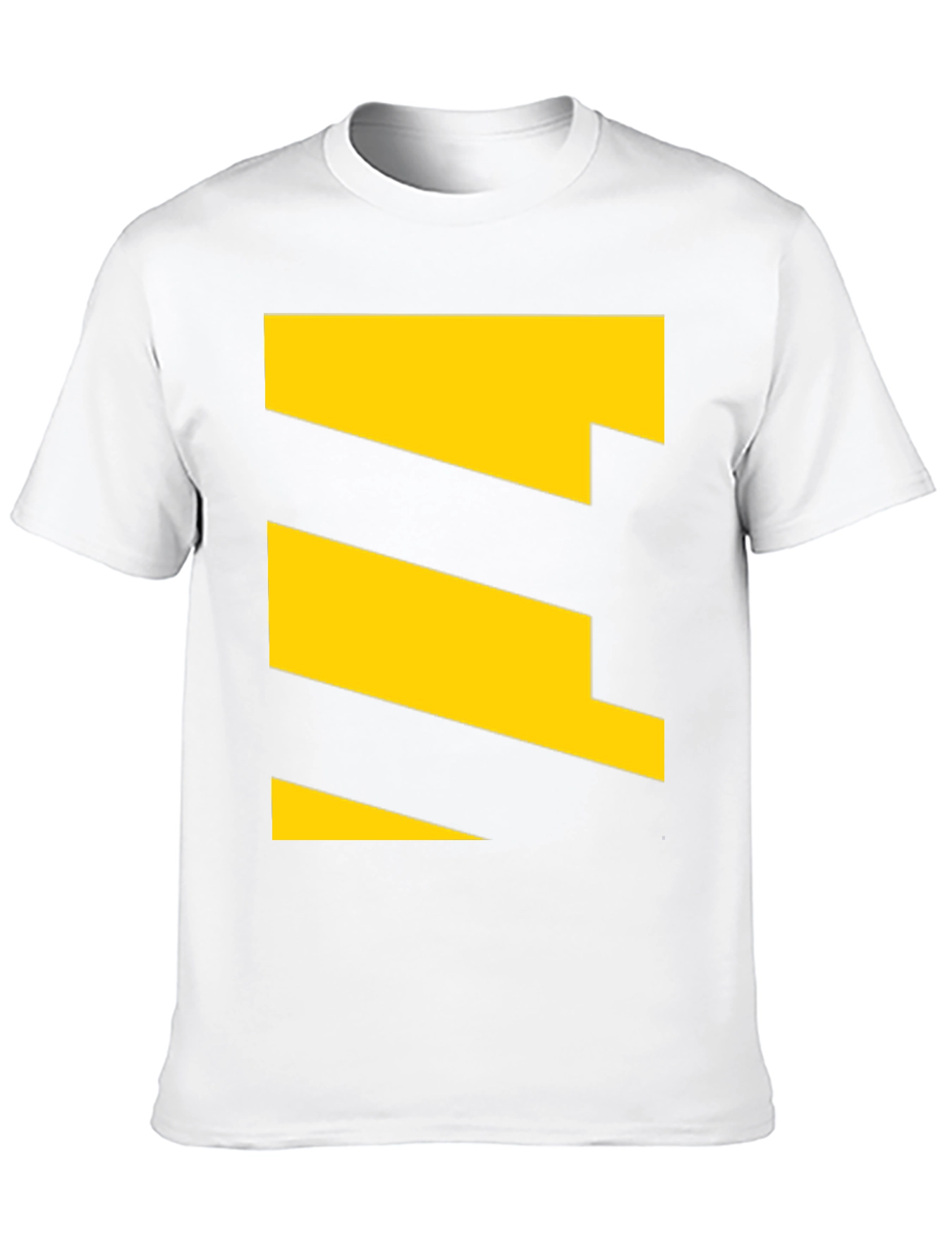 Geometric Yellow Pattern Tee - Modern Casual