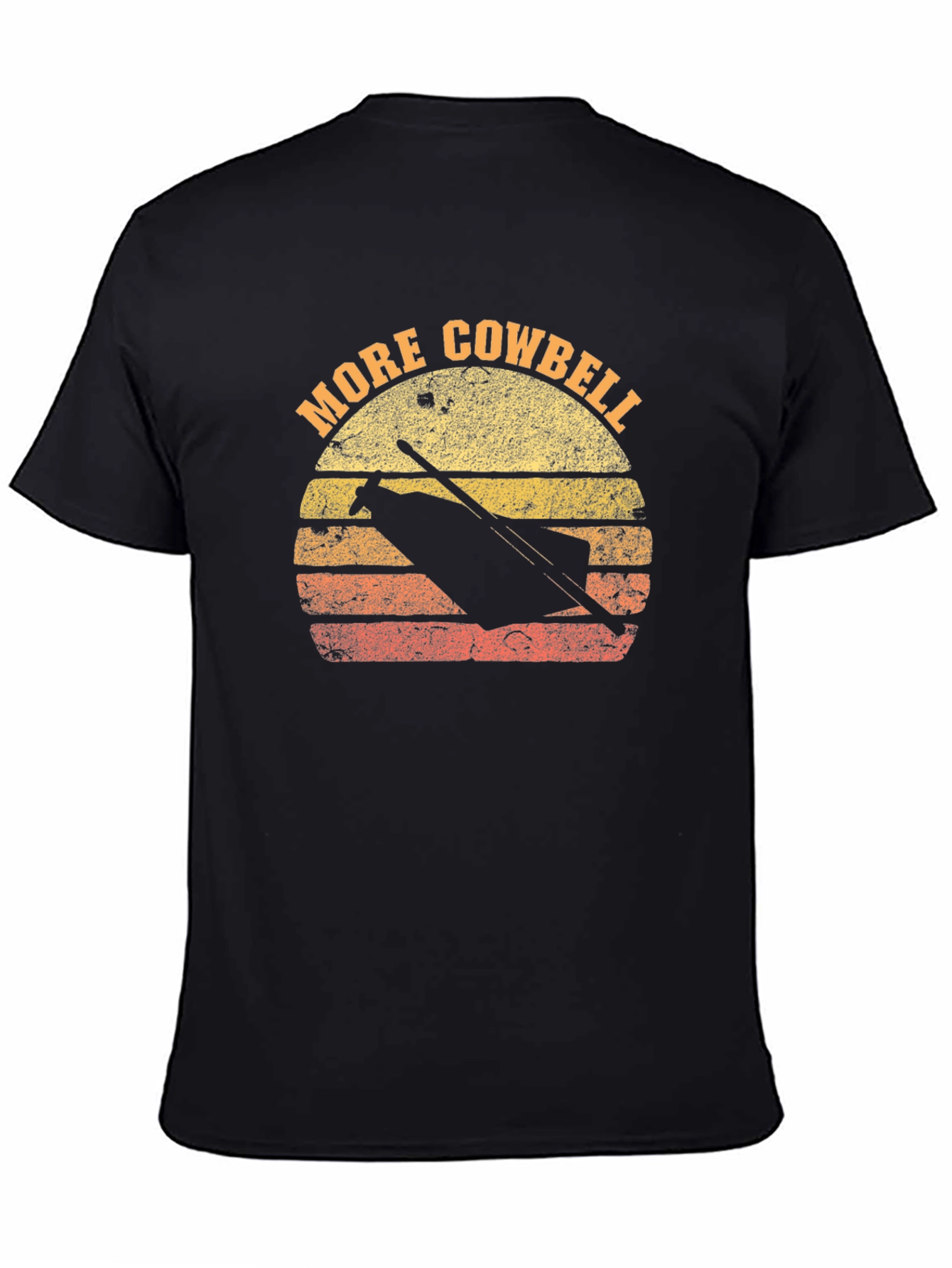 More Cowbell T-Shirt Retro Sunset Graphic Tee