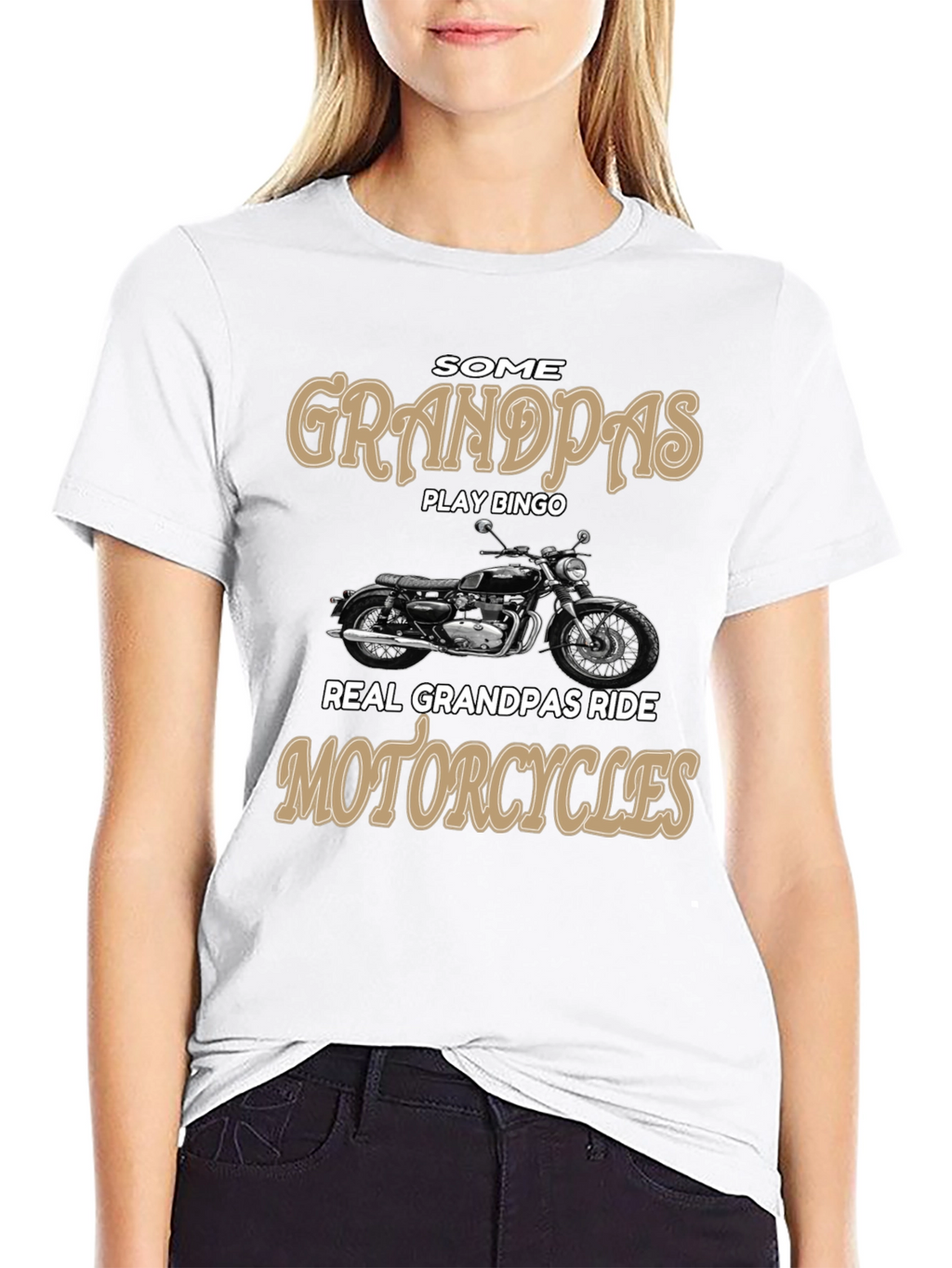 Grandpa Motorcycle Rider Graphic Tee