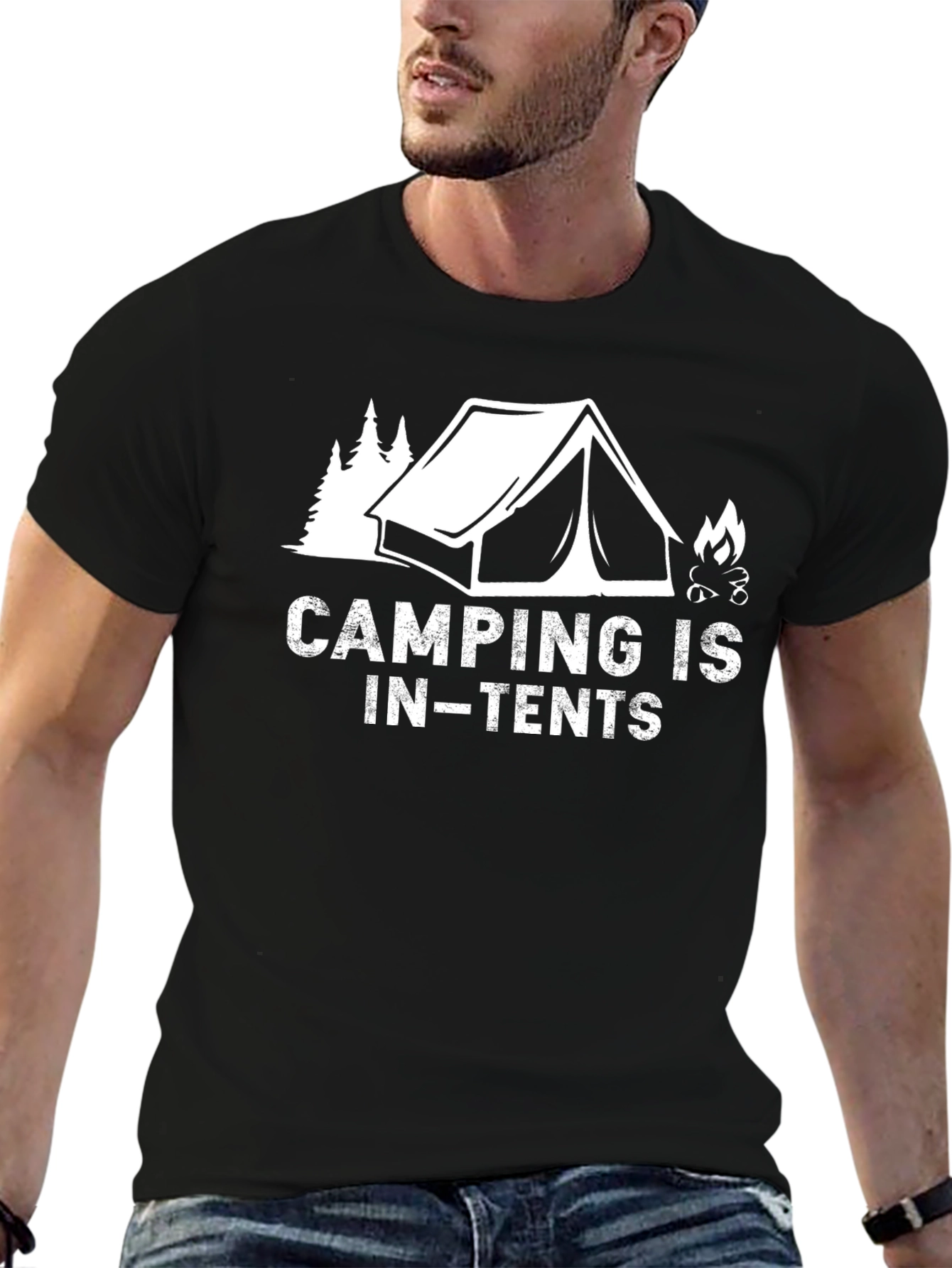 Camping is In-Tents Graphic Tee